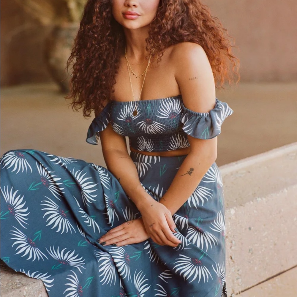 Lulus floral print maxi set - size S